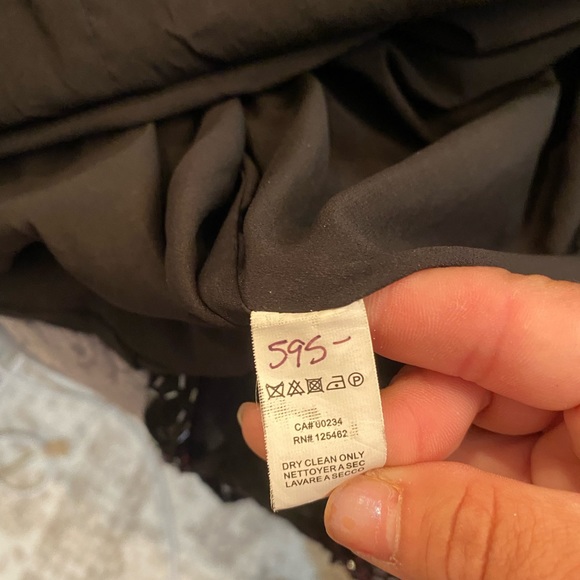 Halston heritage size 8 fully beaded black cape style dress euc - Picture 12 of 16